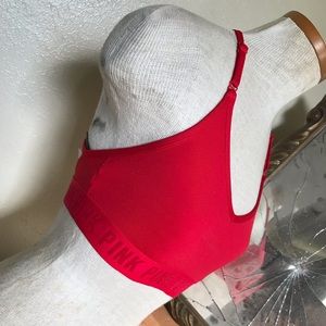 Red Pink Sports Bra